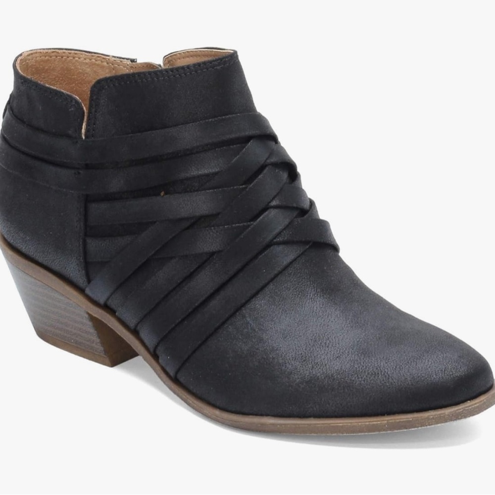 Life Stride, Prairie, Black Traveler Women’s Ankle Booties, Size 6M, Color-Black